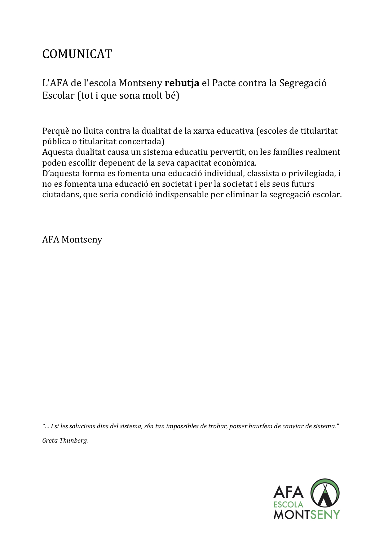 COMUNICAT AFAMontseny 20190320