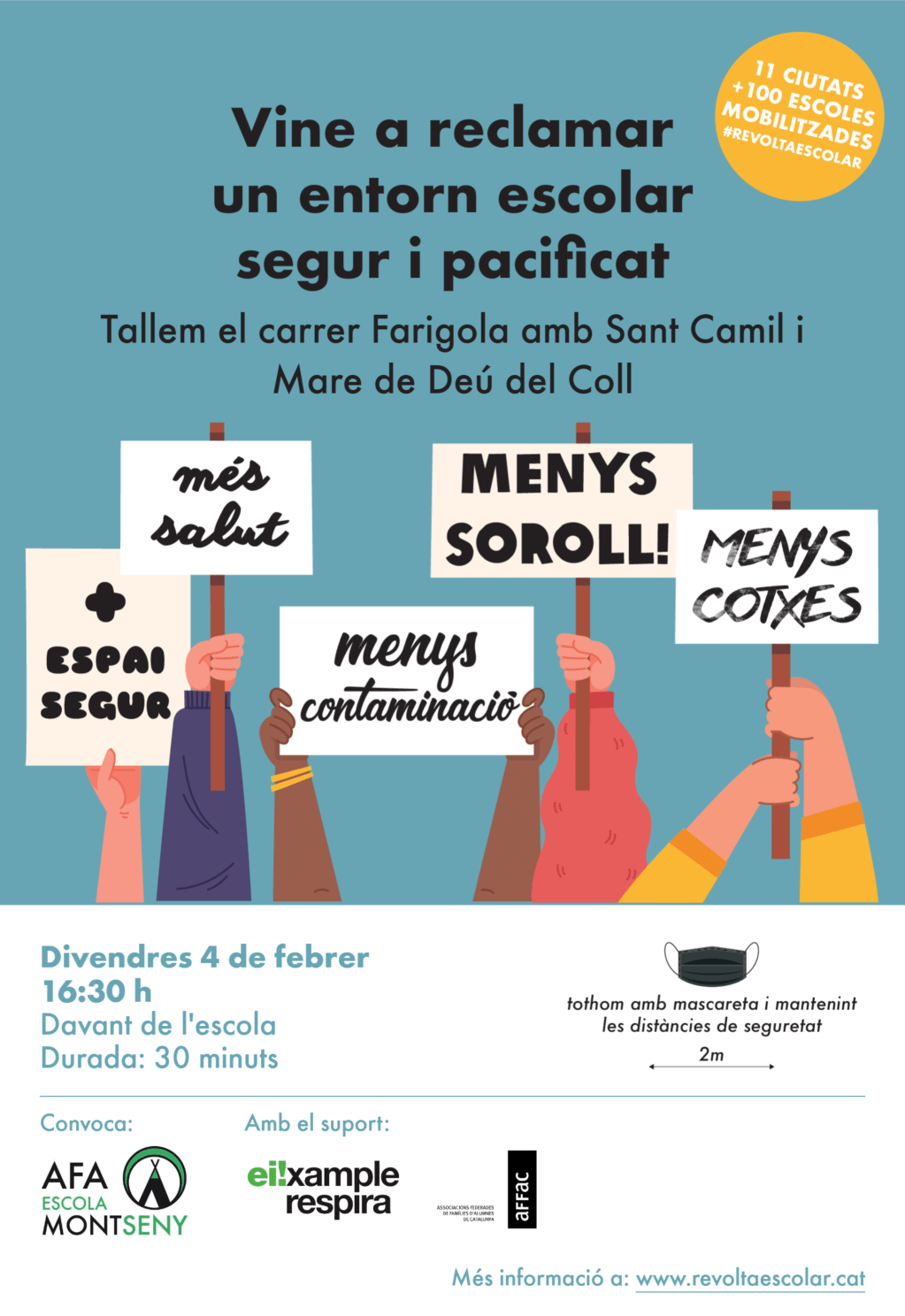 Volem que les nostres criatures gaudeixin d’un entorn escolar pacificat&nbsp;#revoltaescolar